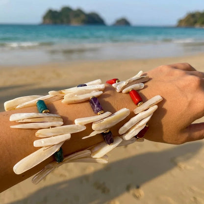 Shell Spike Statement Necklace