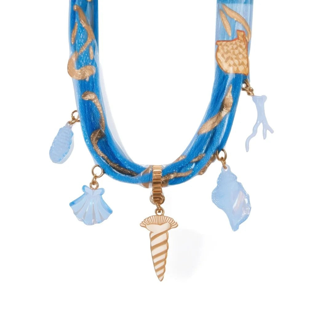 Blue Braided Starfish Necklace