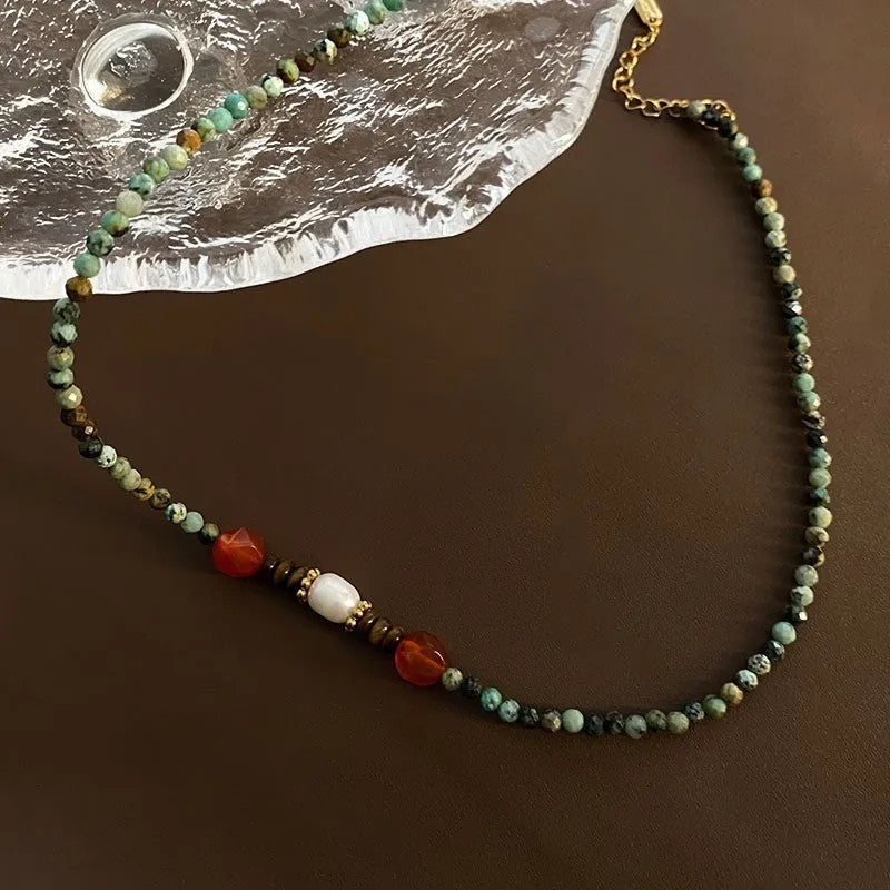 Turquoise Multi-Strand Beaded Necklace