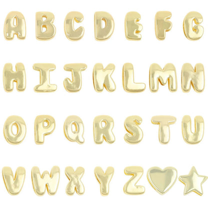 Gold Letter Rope Necklace