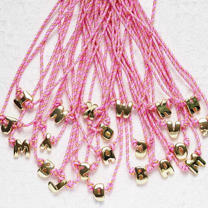 Gold Letter Rope Necklace
