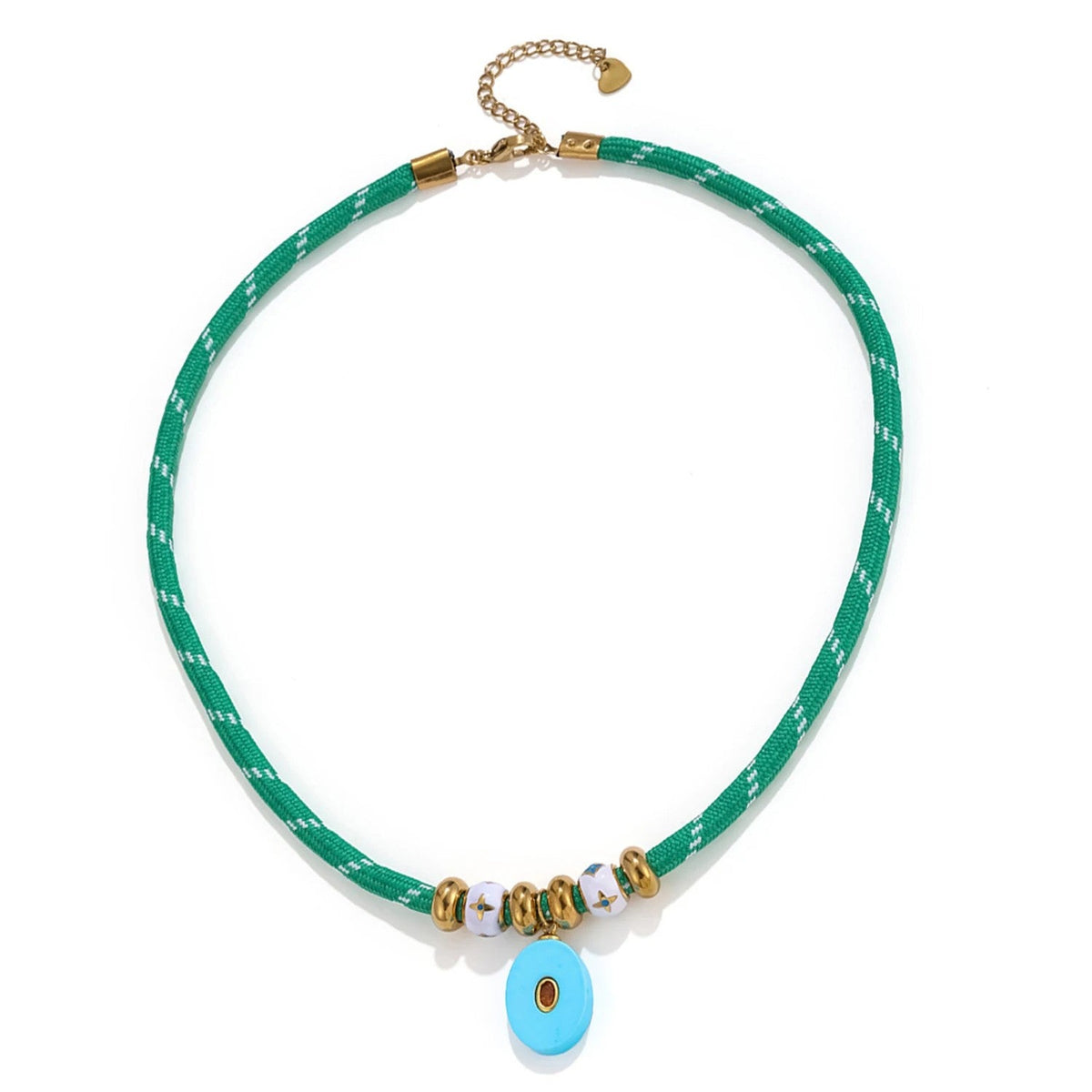 Colorful Stone Pendant Necklace Set