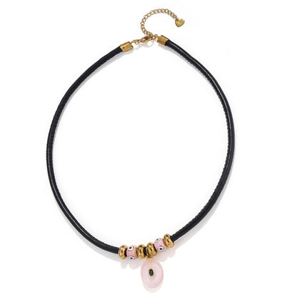 Colorful Stone Pendant Necklace Set
