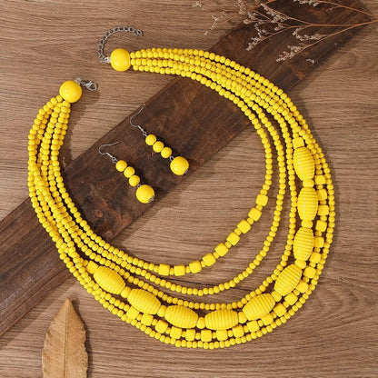 Turquoise Beaded Necklace & Earring Set