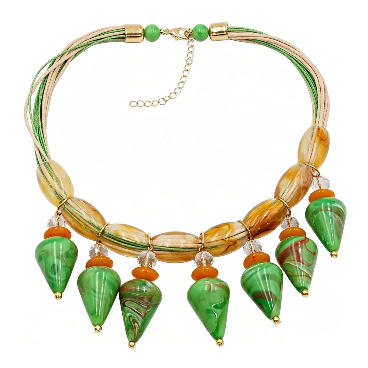 Teal Drop Bead Necklace