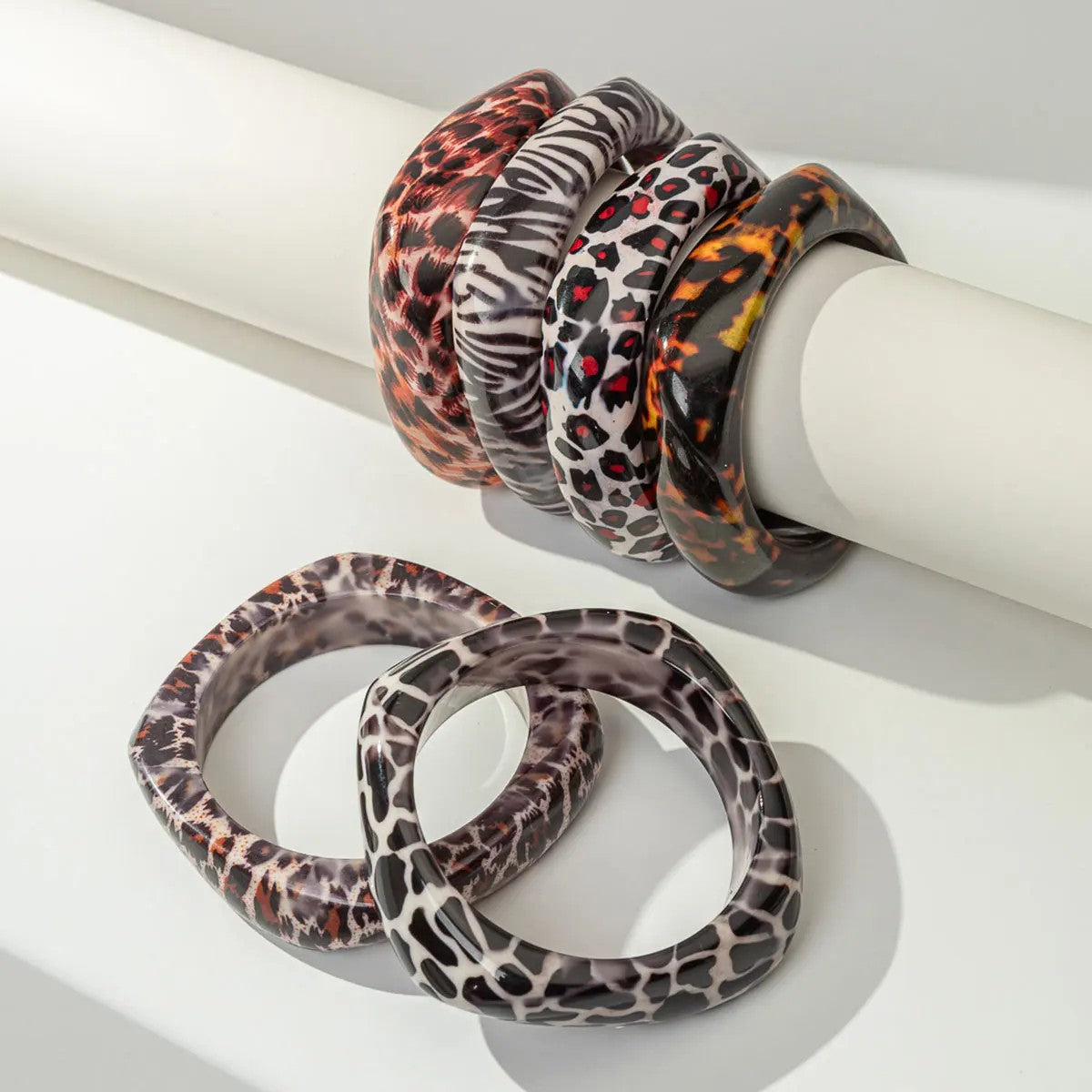 Animal Print Bangle Set