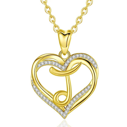 Crystal Heart Love Knot Necklace