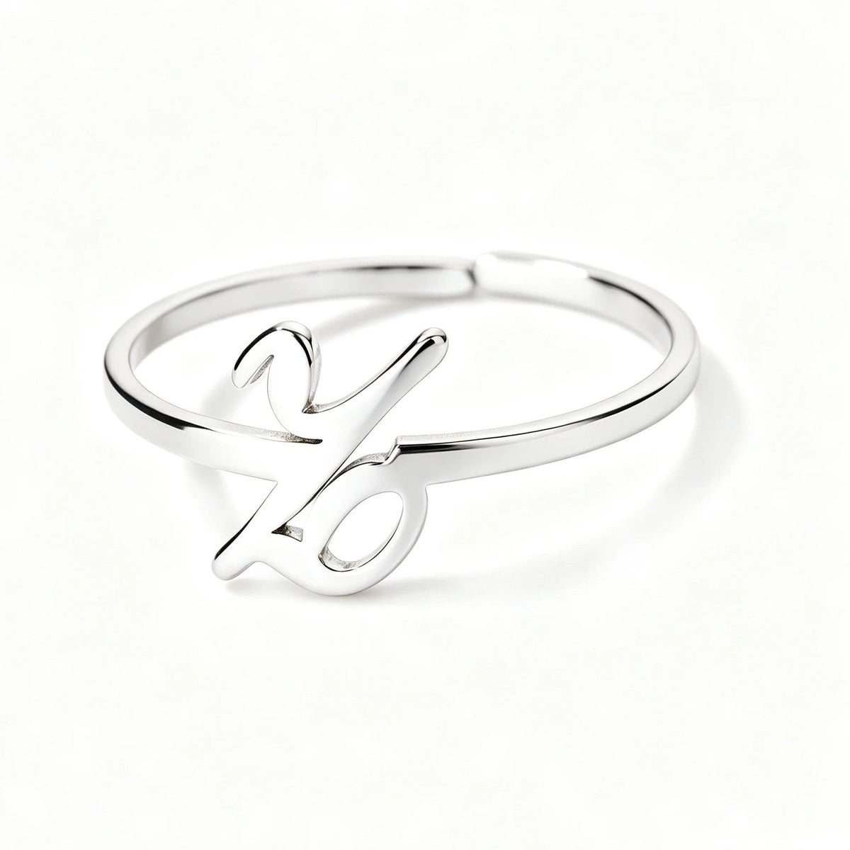 Initial Script Cuff Ring
