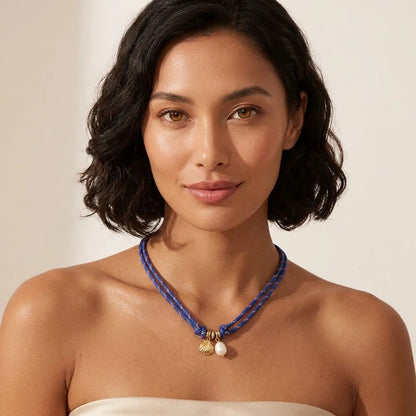 Shell & Pearl Rope Necklace