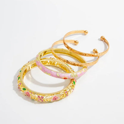 Floral Filigree Bangle Set
