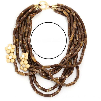 Layered Bead & Pearl Necklace