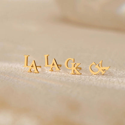 Custom Initial Letter Earrings
