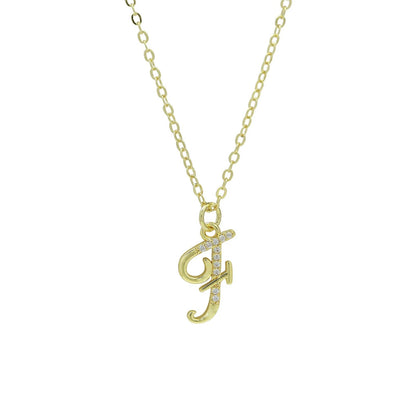 Zircon Script Initial Layered Necklace
