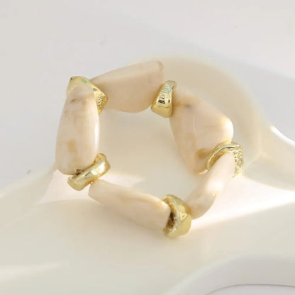 Teal Irregular Stone Bracelet