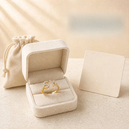 Crystal Initial Letter Ring