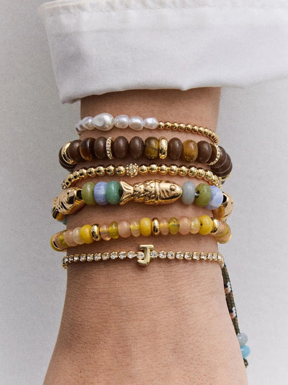 Crystal Initial Strand Bracelet