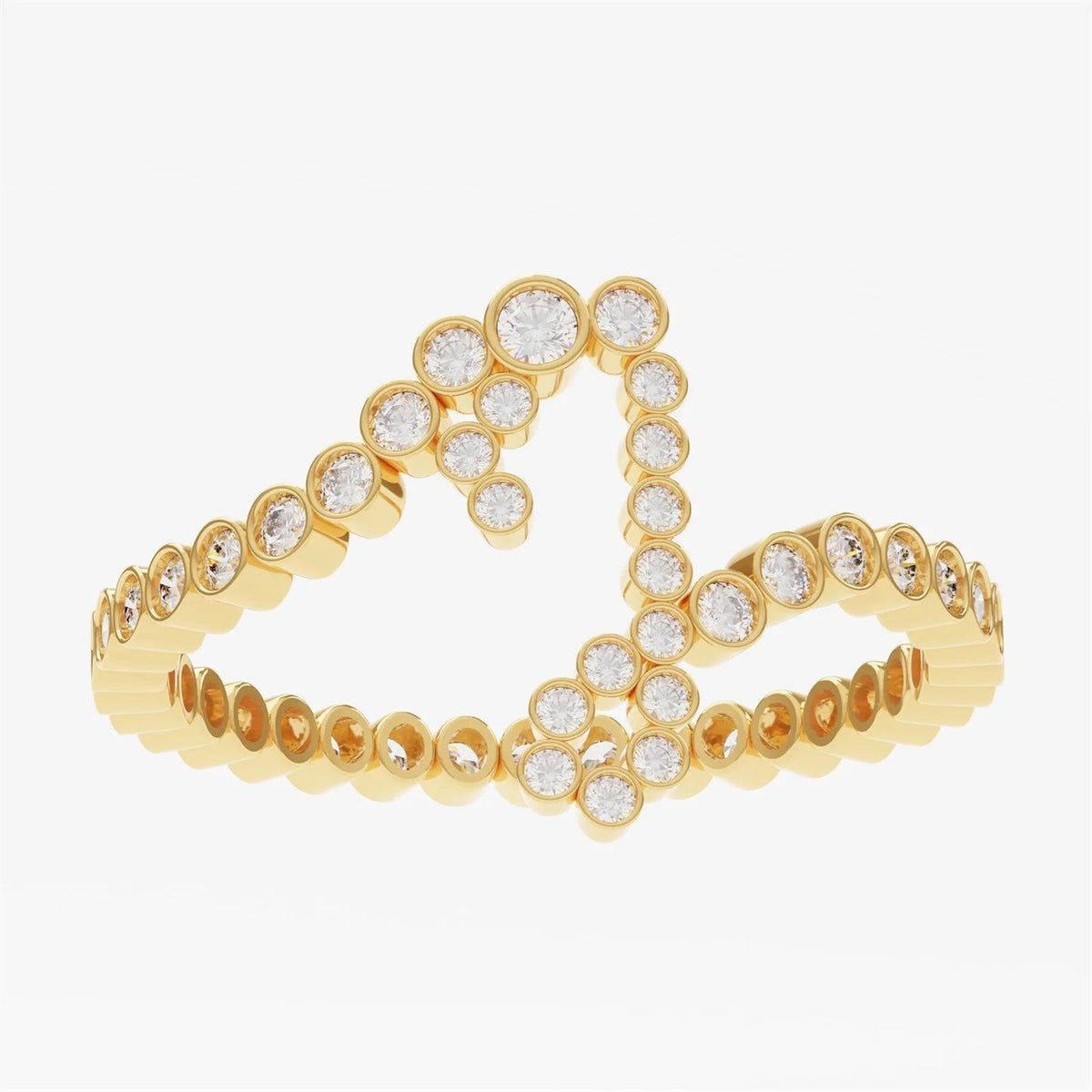 Crystal Initial Pinky Ring