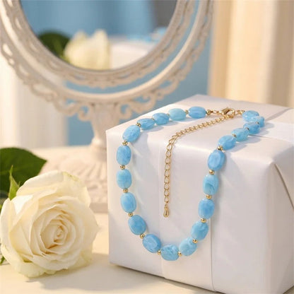 Multicolor Oval Bead Layered Necklace