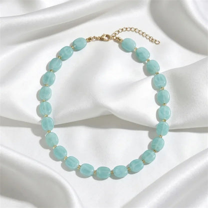 Multicolor Oval Bead Layered Necklace
