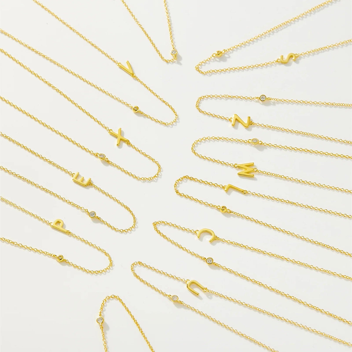 Minimalist Letter Initial Necklace