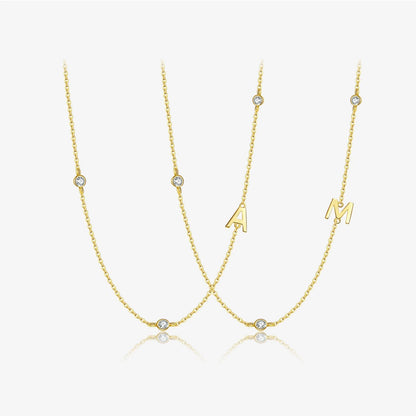 Minimalist Letter Initial Necklace