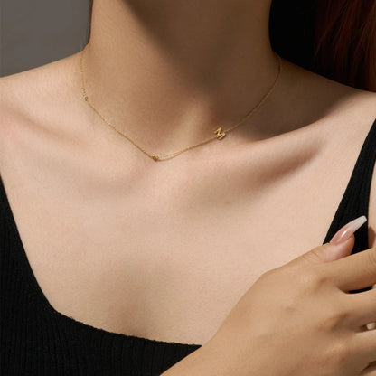 Minimalist Letter Initial Necklace