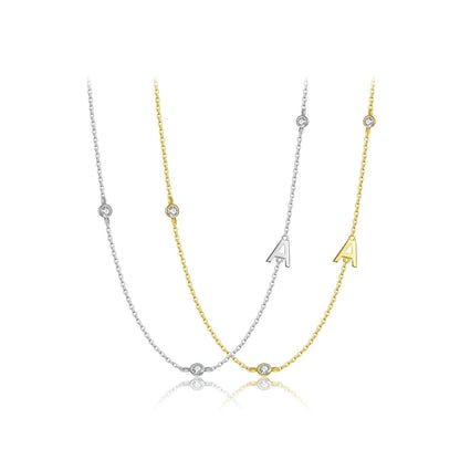 Minimalist Letter Initial Necklace