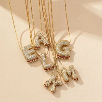 Zircon Pave Initial Necklace