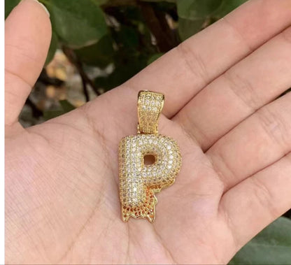 Zircon Pave Initial Necklace