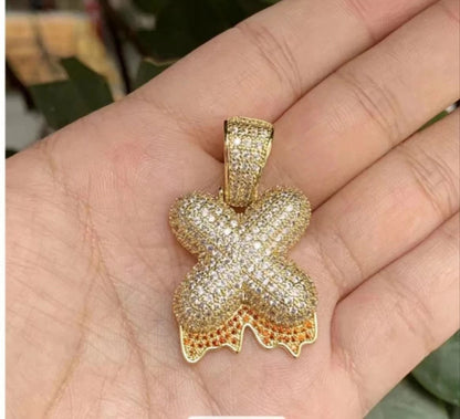 Zircon Pave Initial Necklace