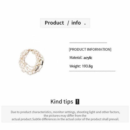 White Baroque Bead Statement Necklace