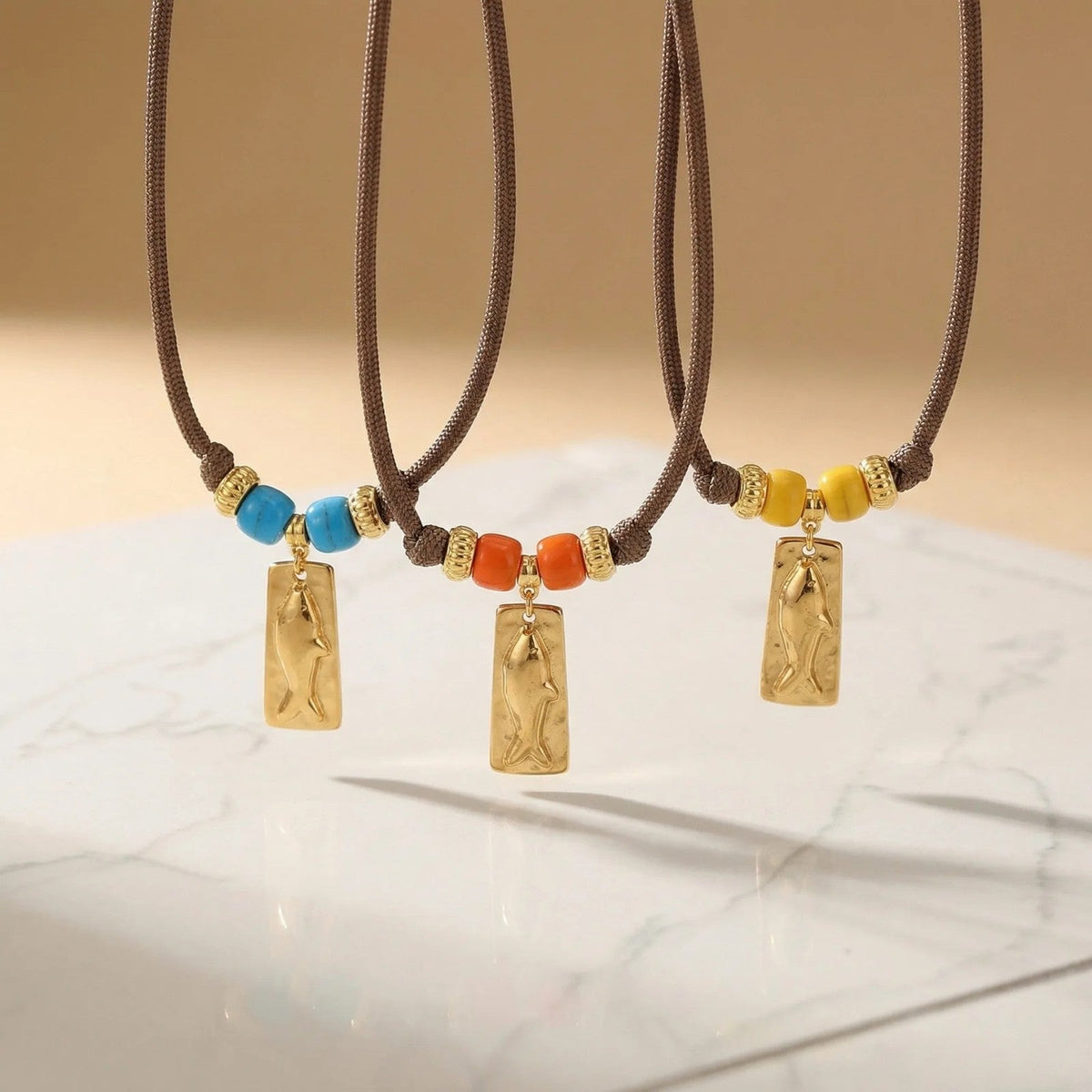 Turquoise Fish Pendant Necklace