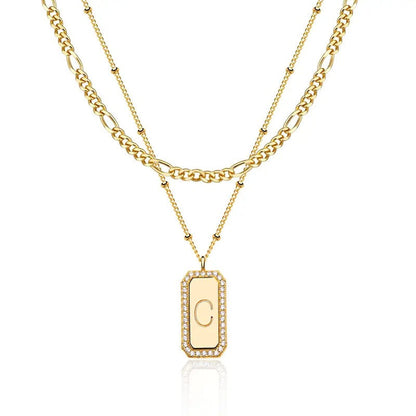 Crystal Initial Necklace
