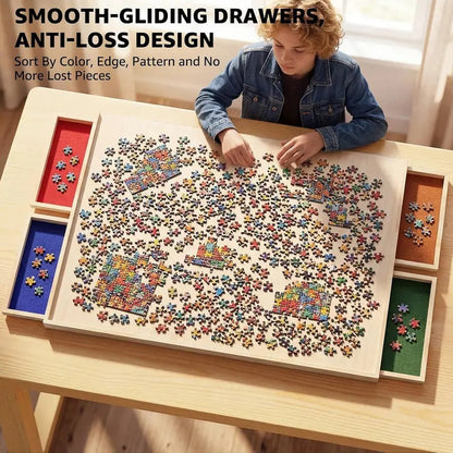 Rotating Floral Puzzle Board