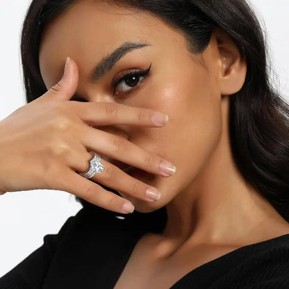 Oval Stone Ring Set