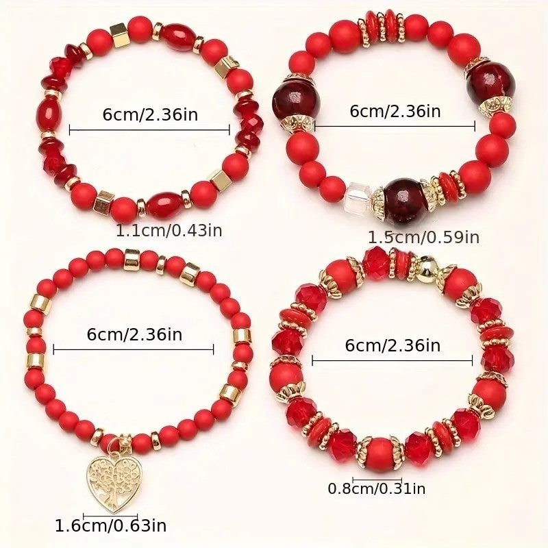 Charm Beaded Bracelet Stack