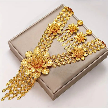Floral Statement Necklace & Earring Set