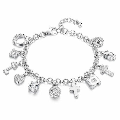 Multi-Charm Symbol Bracelet
