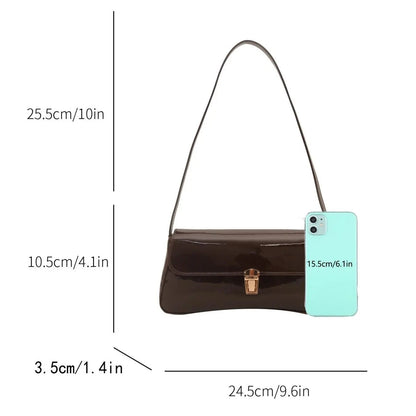 Glossy Burgundy Shoulder Bag