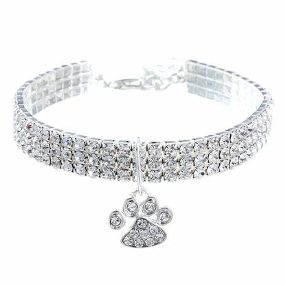 Crystal Paw Charm Bracelet