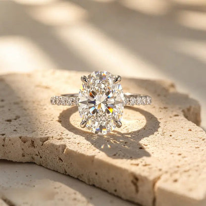 Oval Crystal Ring