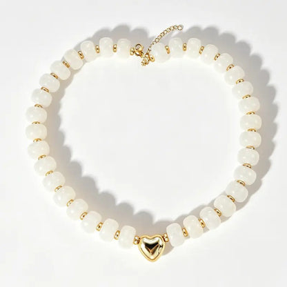 Colorful Bead Heart Choker