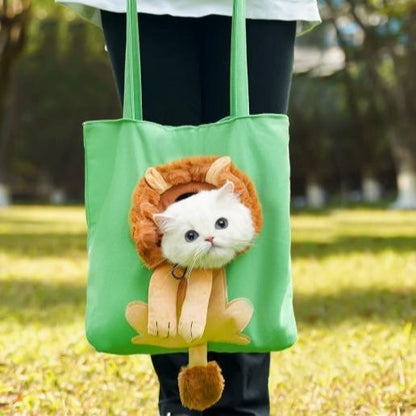 Plush Dinosaur Pet Tote Bag