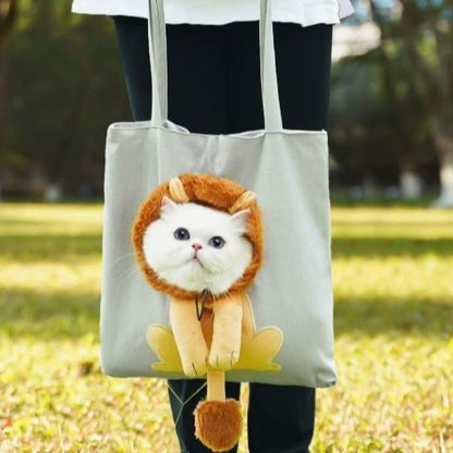 Plush Dinosaur Pet Tote Bag