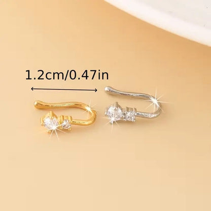 Crystal U-Shaped Nose Cuff Set