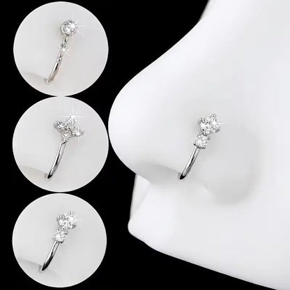 Crystal U-Shaped Nose Cuff Set
