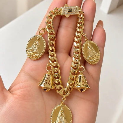 Faith Charm Link Bracelet