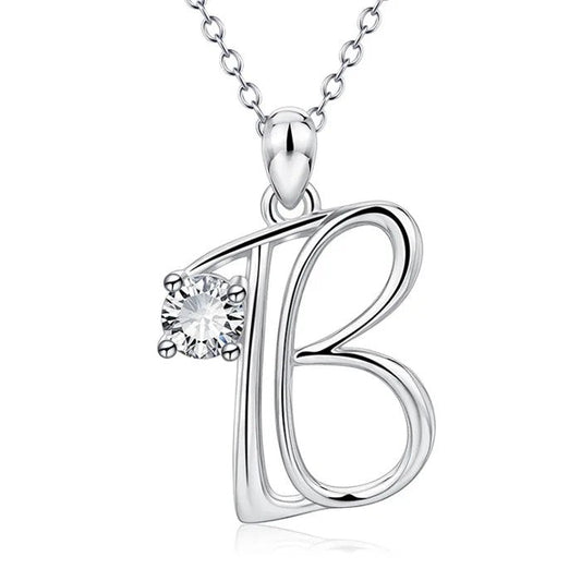 Crystal Initial Letter Necklace