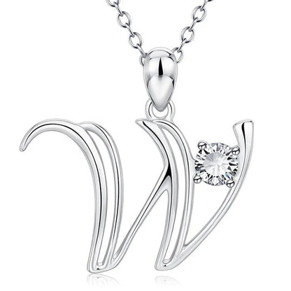 Crystal Initial Letter Necklace