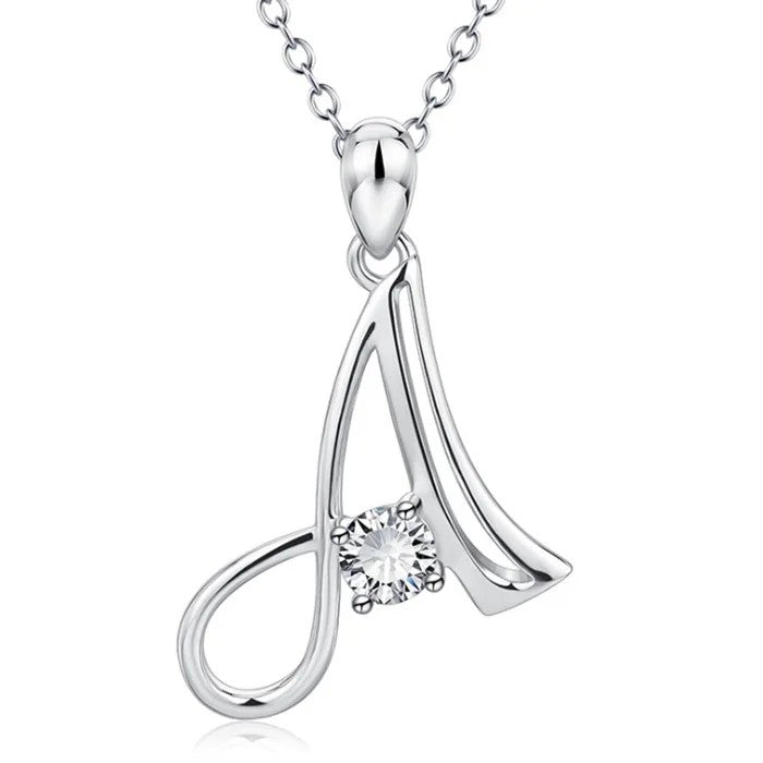 Crystal Initial Letter Necklace